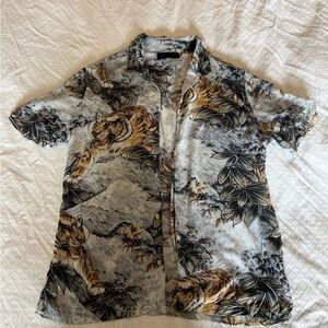 All Saints men tiger shirt L
